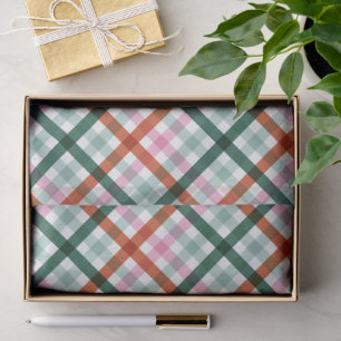 Weihnachts-Gingham-Muster-Seidenpapier Seidenpapier