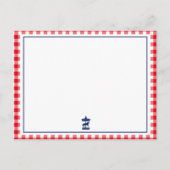 Weihnachts-Gingham-Schick Notizkarte Postkarte (Vorderseite)