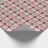 Weihnachts Gingham Wrapping Paper mit Holiday Tree Geschenkpapier (Ecke)