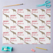 Weihnachts-Giraffe Funny Animal mit Weihnachtsmann Seidenpapier (Basteln)