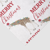 Weihnachts-Giraffe Funny Animal mit Weihnachtsmann Seidenpapier (Ausschnitt)