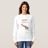 Weihnachts-Giraffe Funny Animes mit Weihnachtsmann Sweatshirt (Vorne ganz)