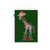 Weihnachts-Giraffe-Grußkarte Mitteilungskarte (Vorderseite/Rückseite Beispiel)