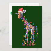 Weihnachts-Giraffe-Grußkarte Mitteilungskarte (Vorne/Hinten)
