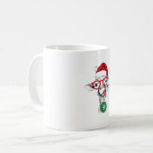 Weihnachts-Giraffe, Niedliche Giraffe Kaffeetasse (Vorderseite Links)