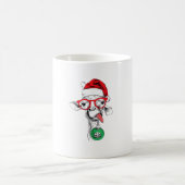 Weihnachts-Giraffe, Niedliche Giraffe Kaffeetasse (Mittel)