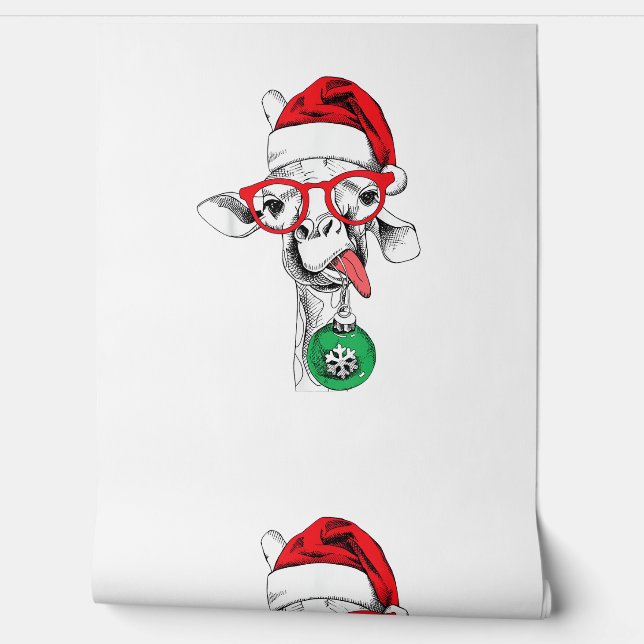 Weihnachts-Giraffe, Niedliche Giraffe Tapete (Abrollen)