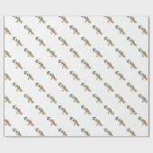 Weihnachts-Giraffe, rote grüne Gartenanlage Geschenkpapier (Flach)