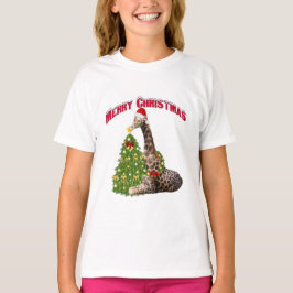 Weihnachts-Giraffe-Sleepshirt-Shirt-Kleid T-Shirt