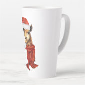 Weihnachts Giraffe Watercolor Winter Milchtasse (Rechte Ecke)
