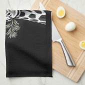 Weihnachts-Giraffe Weihnachtsmannmütze Pajama-Gesc Geschirrtuch (Viertel Falte)