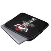 Weihnachts-Giraffe Weihnachtsmannmütze Pajama-Gesc Laptopschutzhülle (Vorne Knopf)