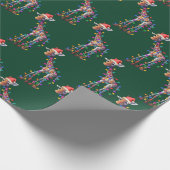 Weihnachts-Giraffe Wrapping Paper Geschenkpapier (Ecke)