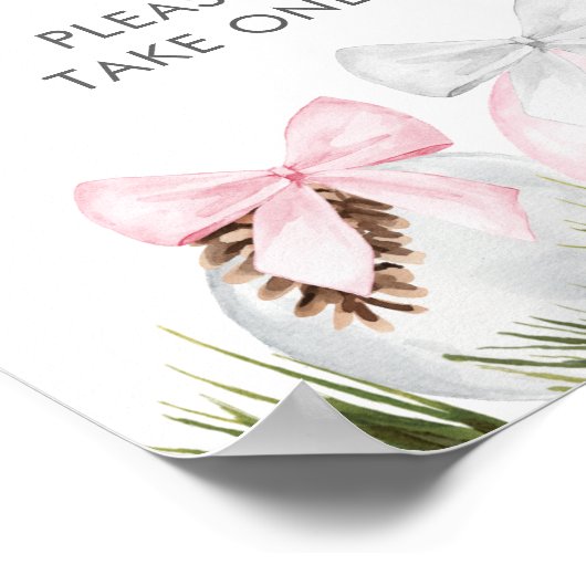 Weihnachts-Girl-Baby-Duschfavoriten Schildkröte Poster (Ecke)