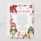 Weihnachts-Girl-Brief von der Elf-Letter-Karte Einladung (Vorderseite)