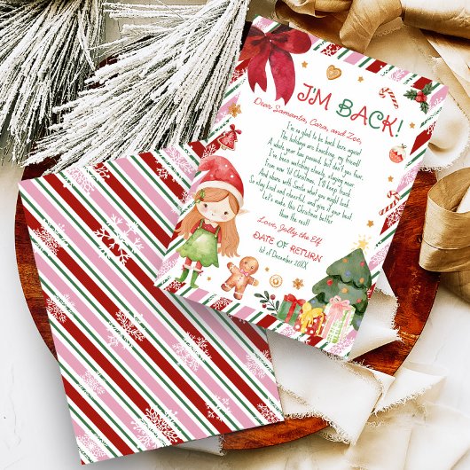 Weihnachts-Girl-Brief von der Elf-Letter-Karte Einladung