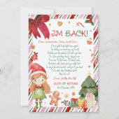 Weihnachts-Girl-Brief von der Elf-Letter-Karte Einladung (Vorderseite)