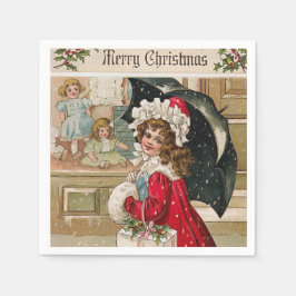 Weihnachts-Girl-Holiday-Papierservietten Serviette