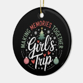Weihnachts-Girls-Trip Erinnerungen zusammen Weihna Keramik Ornament (Links)