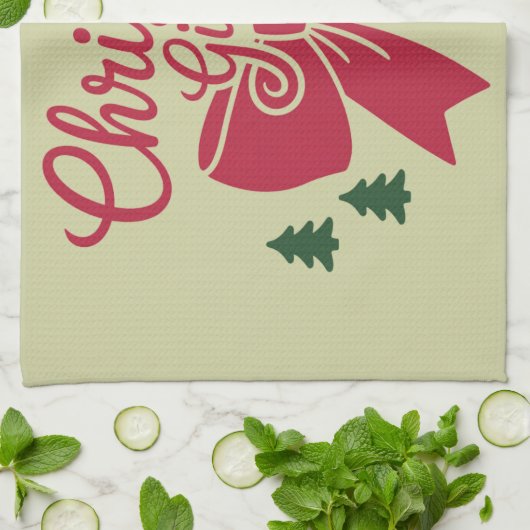 Weihnachts-Girly-Bäume-Ästhetik Geschirrtuch (Gefaltet)