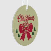 Weihnachts-Girly-Bäume-Ästhetik Ornament (Vorderseite)