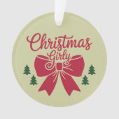 Weihnachts-Girly-Bäume-Ästhetik Ornament (Vorderseite)