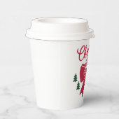 Weihnachts-Girly-Bäume-Ästhetik Pappbecher (Rechts)