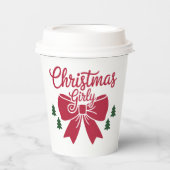 Weihnachts-Girly-Bäume-Ästhetik Pappbecher (Vorderseite)