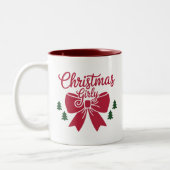 Weihnachts-Girly-Bäume-Ästhetik Zweifarbige Tasse (Links)
