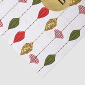 Weihnachts-Glam-Ornamente Monogram-Logo Seidenpapier (Ausschnitt)