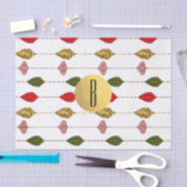 Weihnachts-Glam-Ornamente Monogram-Logo Seidenpapier (Handwerk)