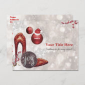 Weihnachts-Glamour-Party Einladung (Vorne/Hinten)