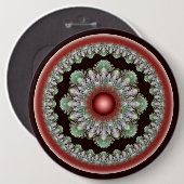 Weihnachts-glänzende runde Dekoration Button (Vorne & Hinten)