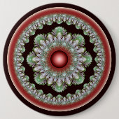 Weihnachts-glänzende runde Dekoration Button (Vorderseite)