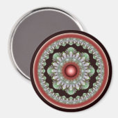 Weihnachts-glänzende runde Dekoration Magnet (Vorderseite/Rückseite)