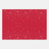 Weihnachts glänzende Sterne WRAPPING PAPER SHEETS Geschenkpapier Set (Vorderseite 3)