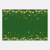 Weihnachts glänzende Sterne WRAPPING PAPER SHEETS Geschenkpapier Set (Vorderseite 2)