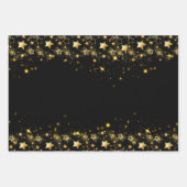 Weihnachts glänzende Sterne WRAPPING PAPER SHEETS Geschenkpapier Set (Vorderseite)