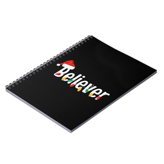 Weihnachts-Glaube | Santa Claus Xmas Lights Notizblock (Linke Seite)