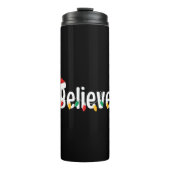 Weihnachts-Glaube | Santa Claus Xmas Lights Thermosbecher (Vorderseite)