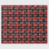 Weihnachts GLAUBEN Text in Schneeflocken Geschenkpapier (Flach)