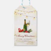 Weihnachts Glitzer Cocktail Party Geschenkanhänger (Vorderseite)