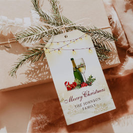 Weihnachts Glitzer Cocktail Party Geschenkanhänger