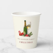 Weihnachts Glitzer Cocktail Party Pappbecher (Vorderseite)