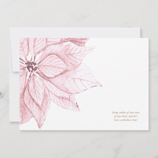 Weihnachts-Glitzer Cookie Exchange-Party Einladung (Rückseite)