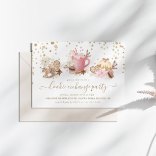 Weihnachts-Glitzer Cookie Exchange-Party Einladung