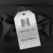 Weihnachts-Glitzer-Firmenlogo Geschenkanhänger