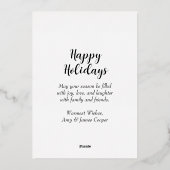 Weihnachts-Glitzer Folien Feiertagskarte (Rückseite)