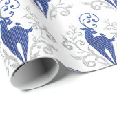 Weihnachts-Glitzer Hirschdesign Geschenkpapier (Rolleneckpunkt)