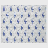 Weihnachts-Glitzer Hirschdesign Geschenkpapier (Flach)